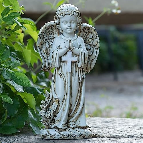 Angel Statue for Garden,Solar Angel for Cemetery Angel Garden Statue 08