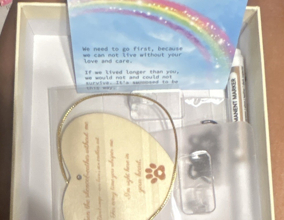 Personalized Engraved Dog Memorial Plaque/Marker Set w/ Angel Moon Ornament