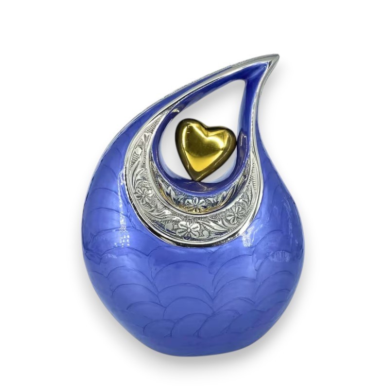 Engraved Teardrop Aluminum Cremation Urns Adult Human Ashes for Male Female