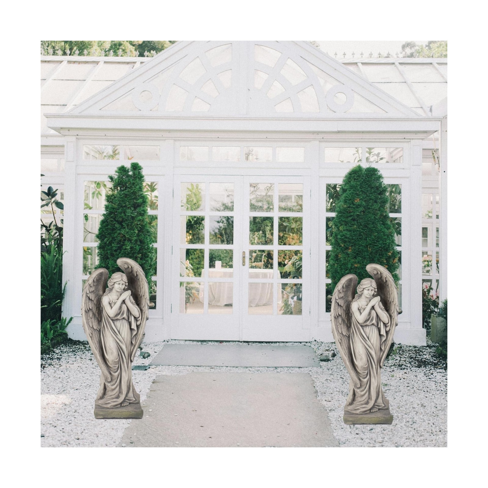 Outdoor Statues Angel Décor Garden Statue – 34 inch Large Garden Angels Out