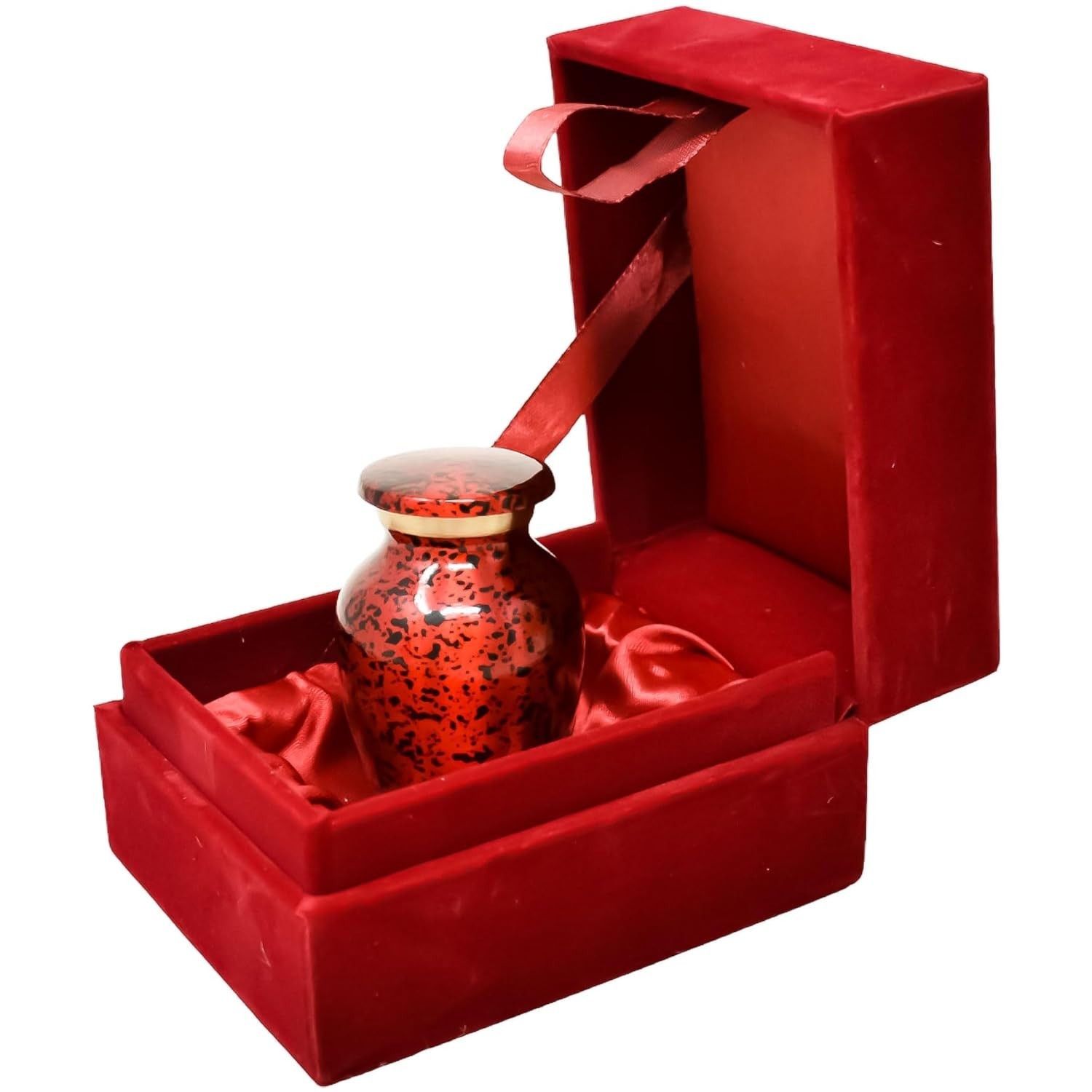Mini Cremation Urn for Ashes Small Keepsake Urn Human Memorial Velvet Box