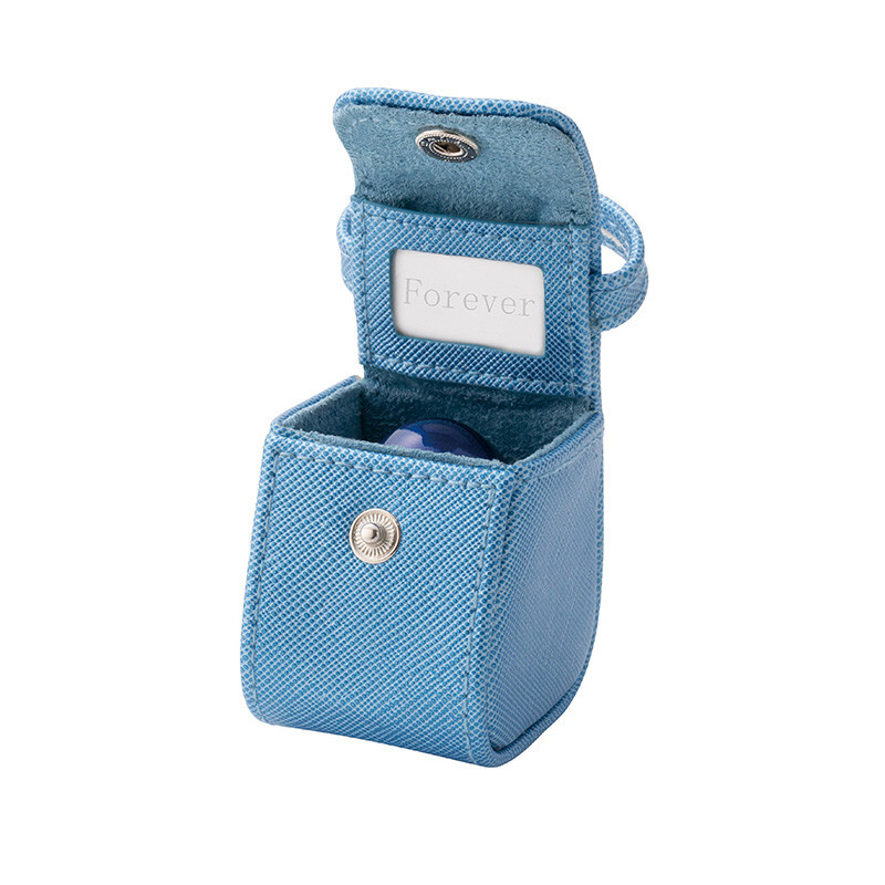 Popo Color:Navy Small Keepsake Urn for Human Ashes Brass with Mini Pouch