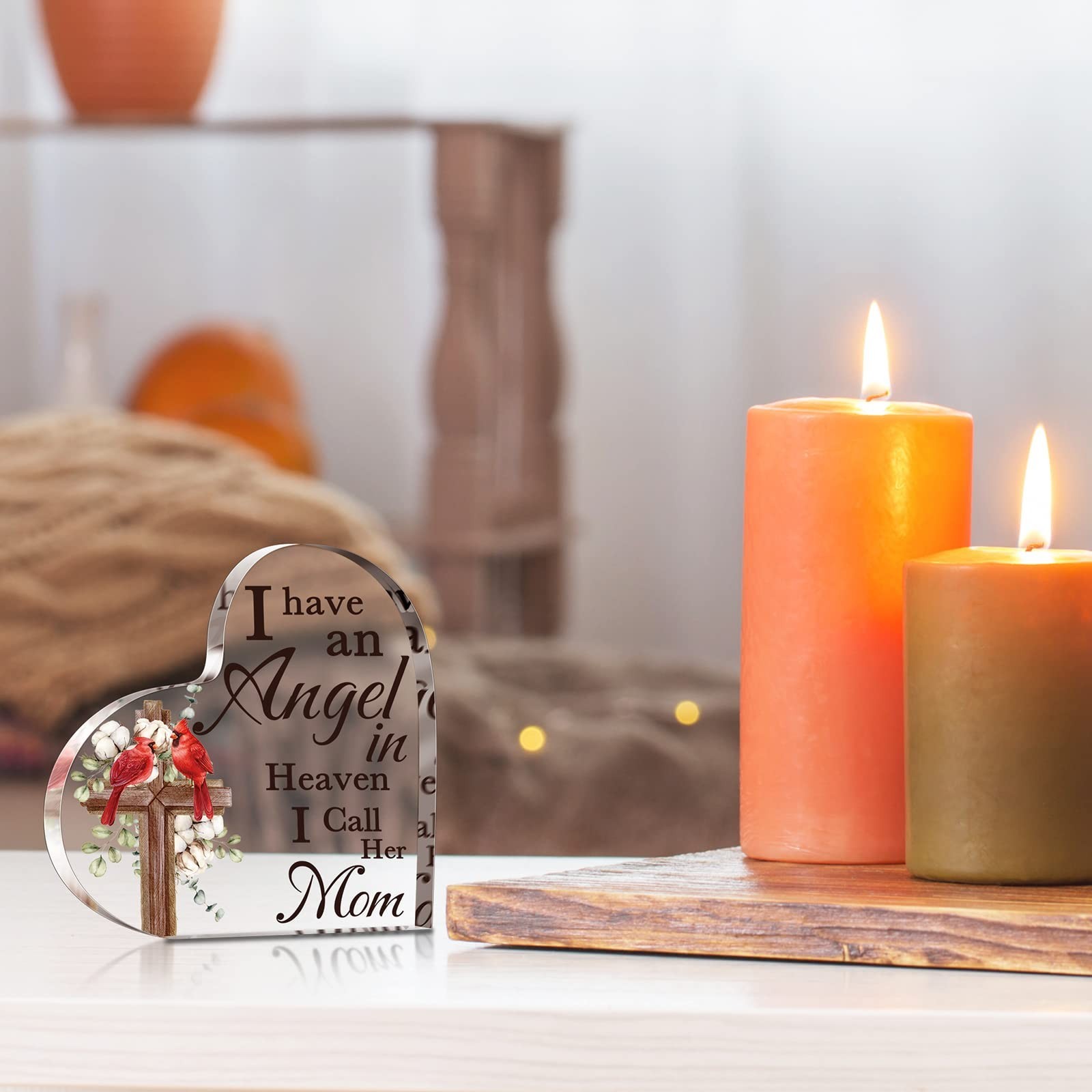 Karenhi 4 Inch Cardinal Memorial Gift for Loss of Mom, Sympathy Remembrance D…