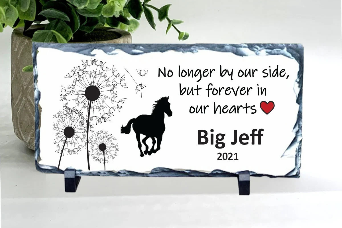 Horse Memorial – Personalized Pet Memorial Stone – Horse Loss sympathy Gift