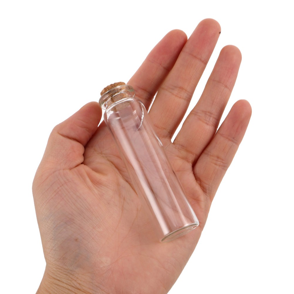 2Pcs Durable Glass Jars with Wood Cap for Pet Fur Keepsake and Cat Whiskers