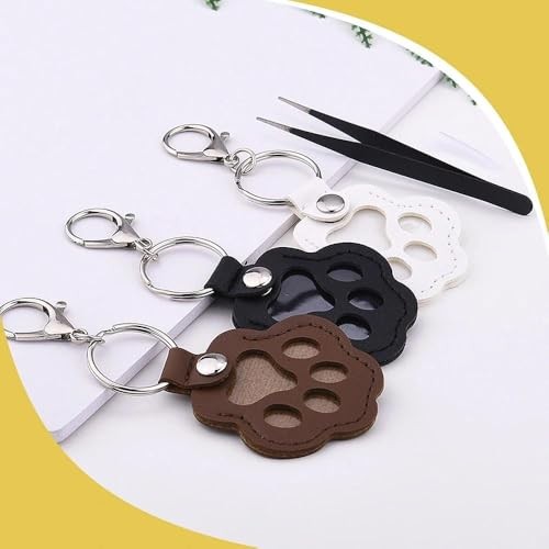 Pet Fur Hair Memorial Keychain for Cat Dog Hair Keepsake Gift for Pet Blawhibro