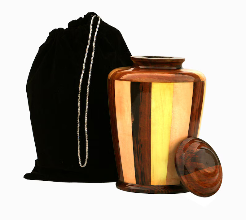 Wooden Urns for Human Ashes Adult Male Female – Cremation Urn Large Wood Urn Box