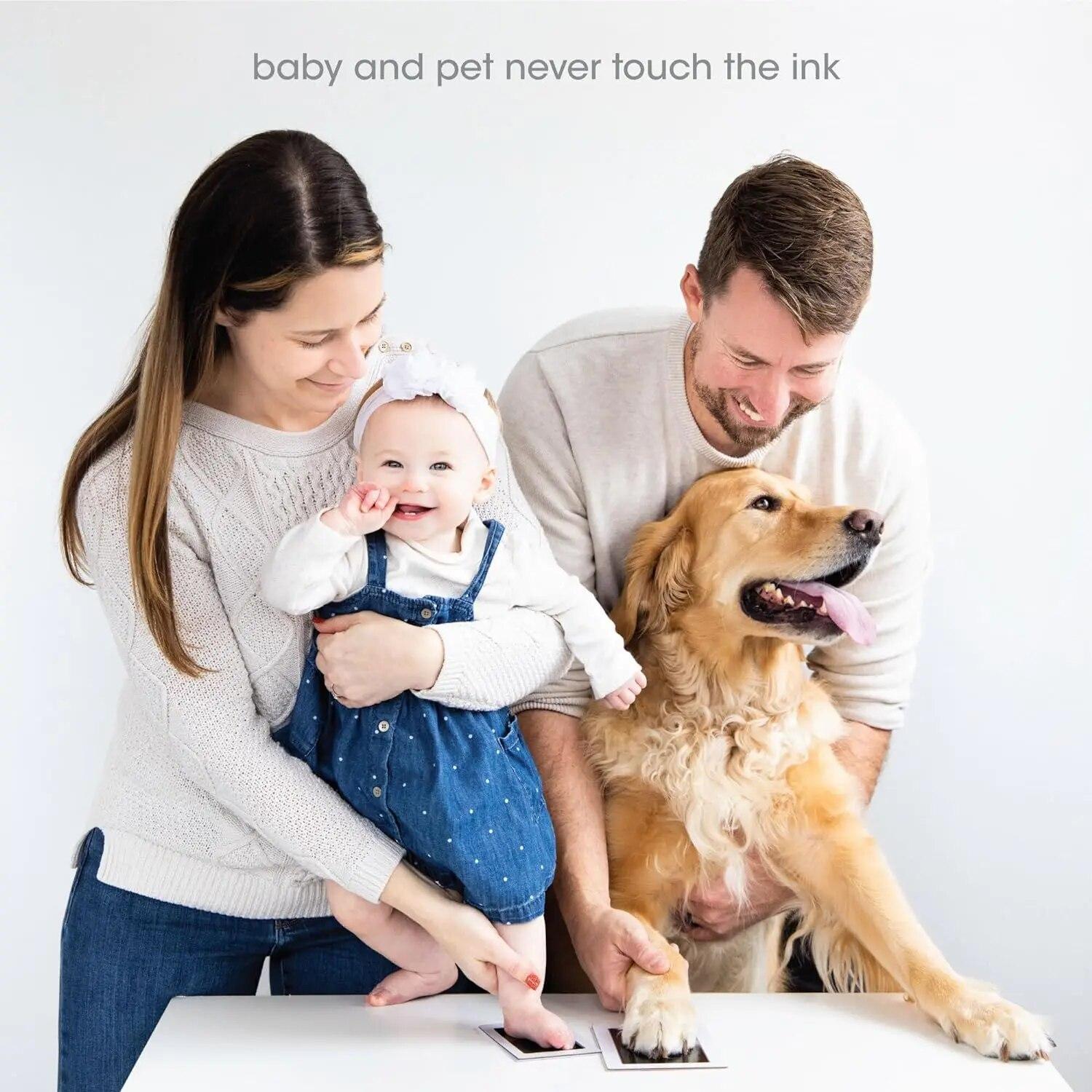 Paw Print Clean Touch Ink Pad Kit for Dogs and Cats, Pet Owner Keepsake Diy Ink