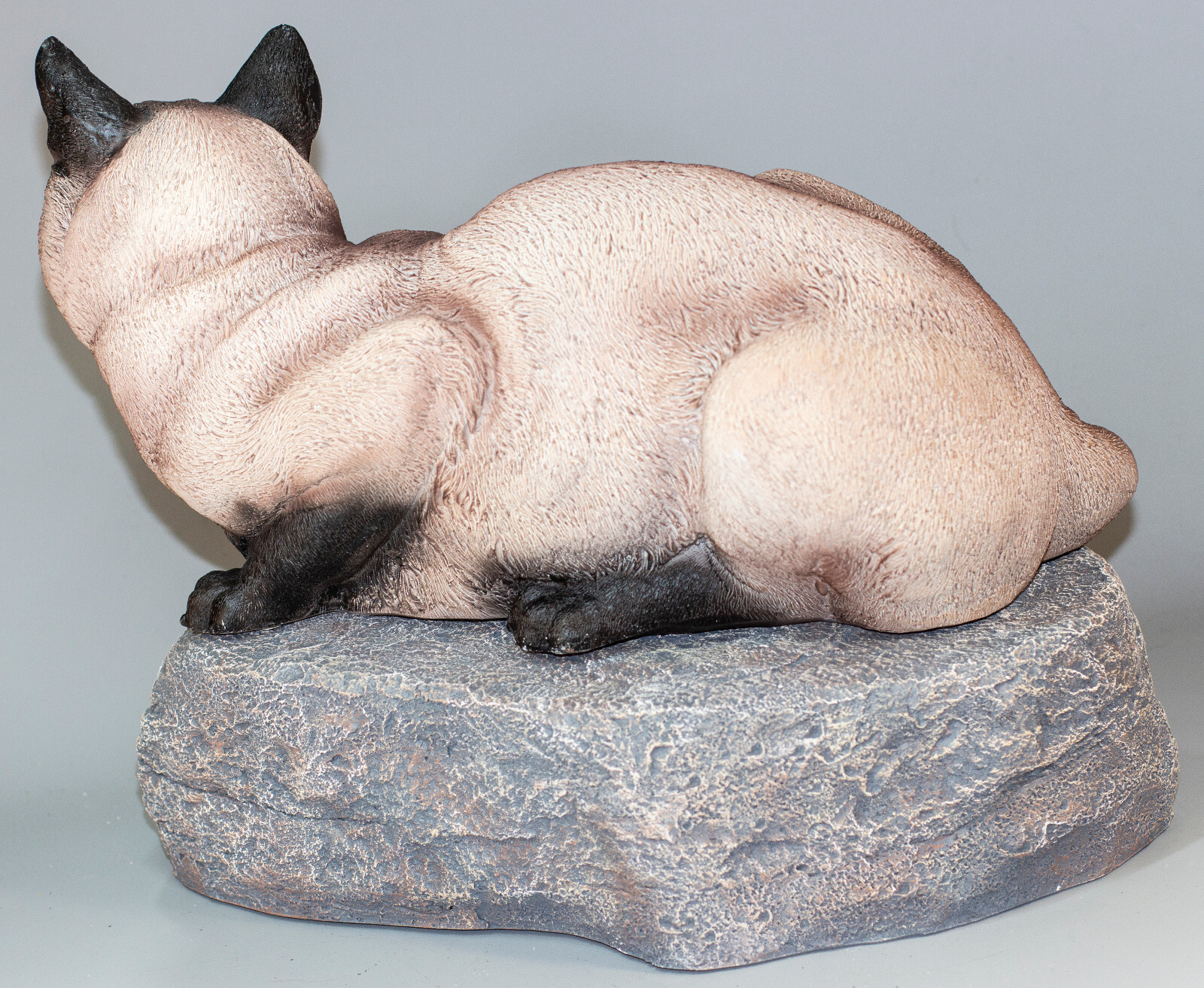 Siamese Cat Urn Grave Stone Plaque Statue Pet Memorial Tribute Sculpture Decor