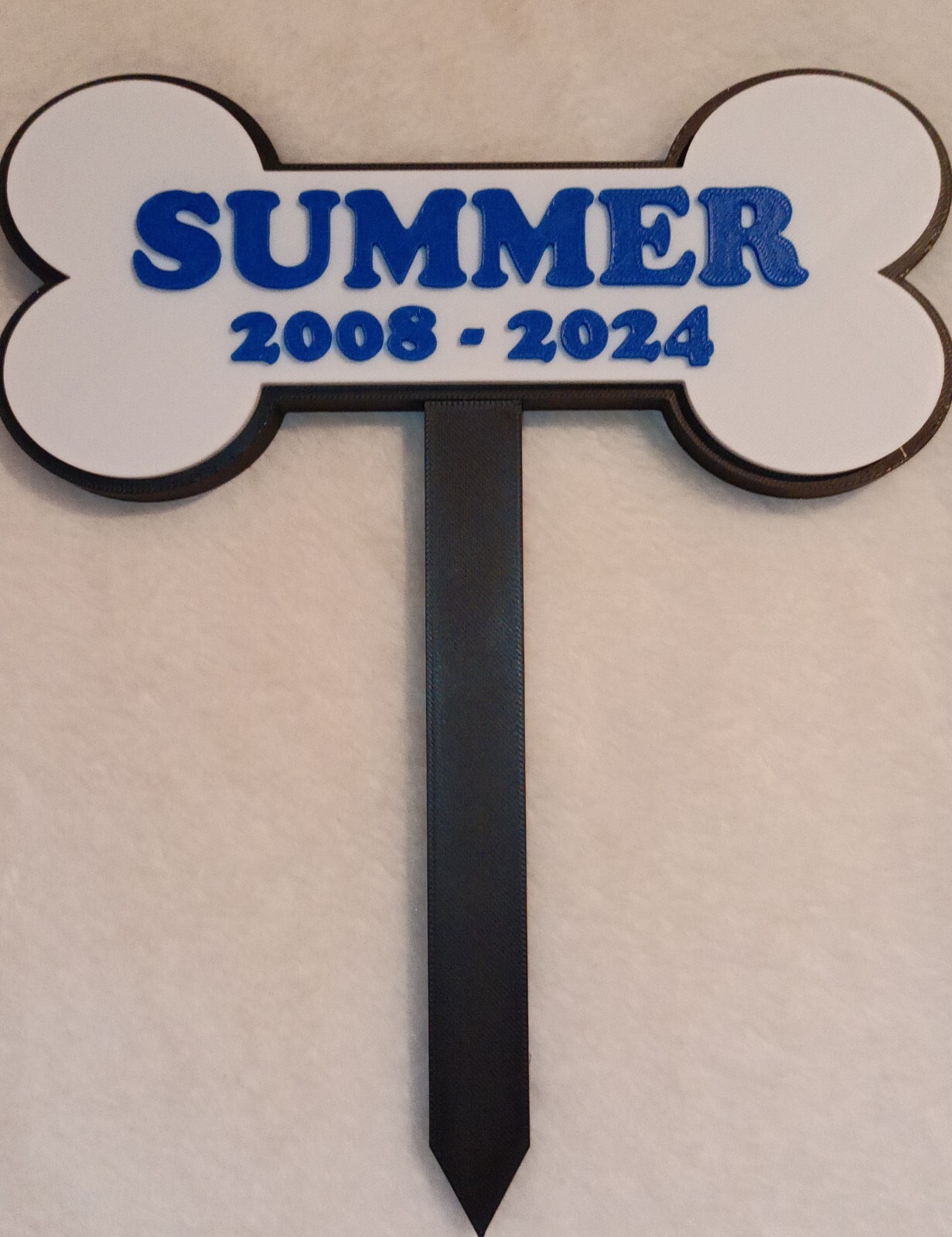 Personalized Pet Burial/Memorial Marker. Heavy-duty 3D Printed. Free Shipping!