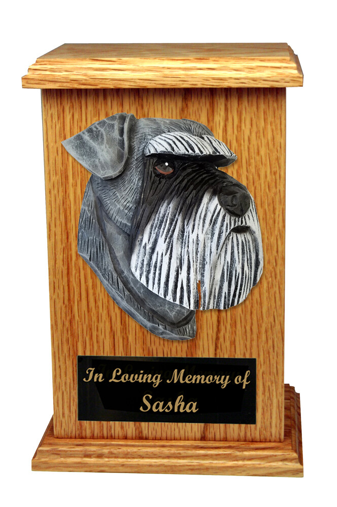 Schnauzer Natural Memorial Urn
