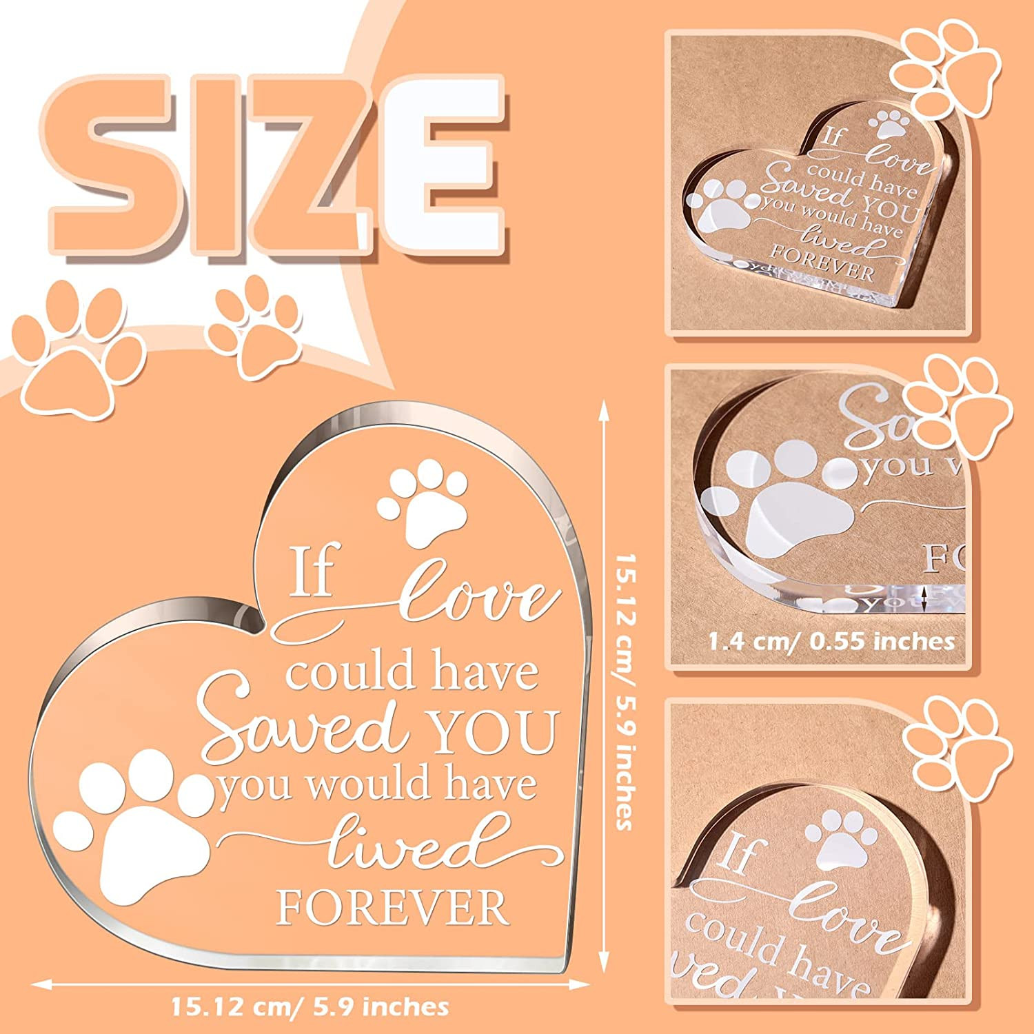 Pet Memorial Gift Pet Keepsake Sympathy for Loss Remembrance Cat Memorial Bereav
