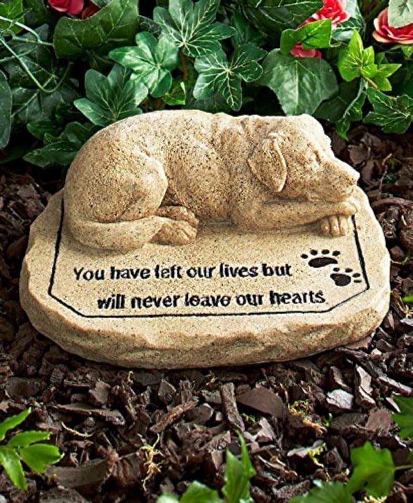 Pet Memorial Stone for Garden, Dog Remembrance Plaque with Heartfelt Inscriptio