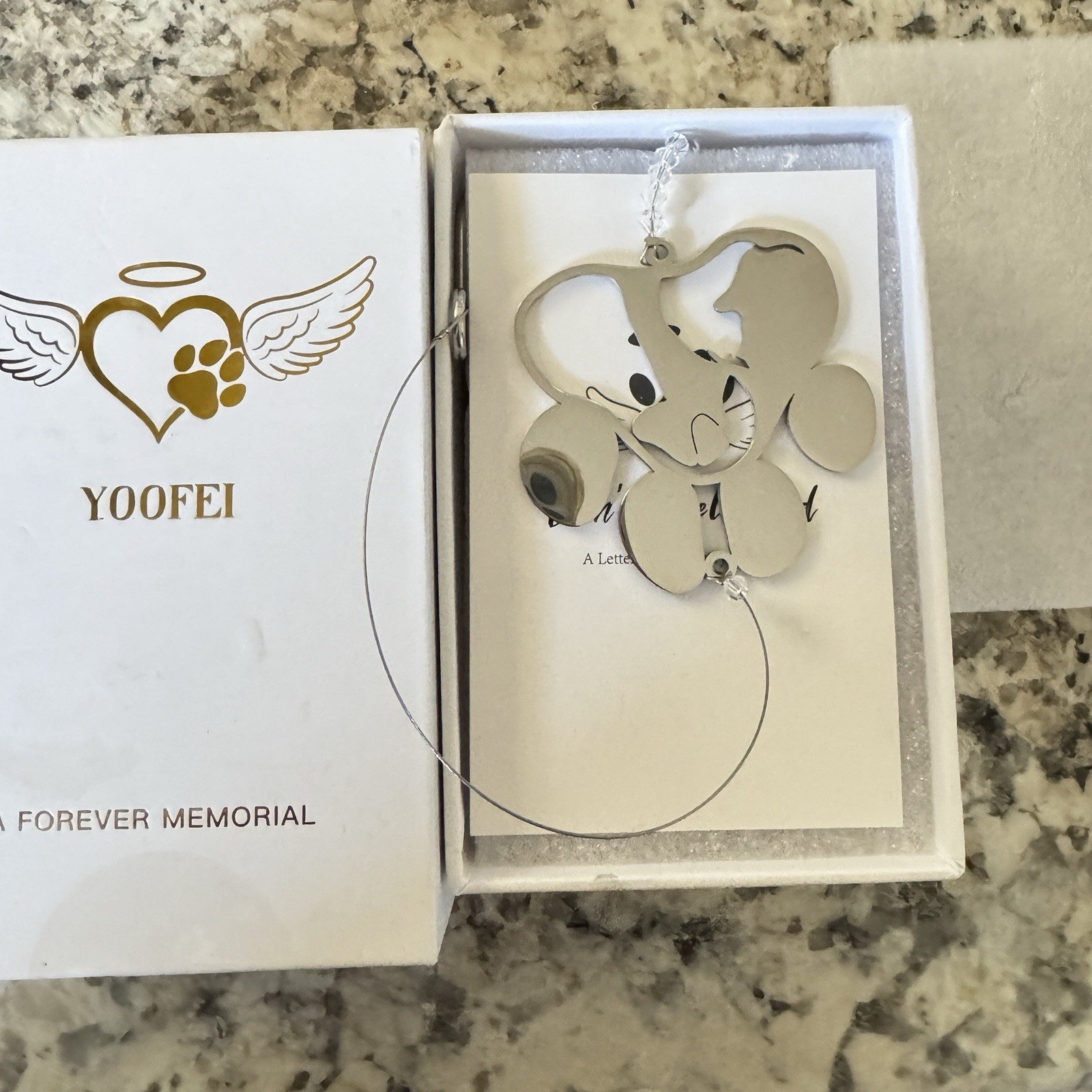 Pet Memorial Gifts for Dogs, Loss of Dog Sympathy Gift- Crystal Suncatcher- NIB