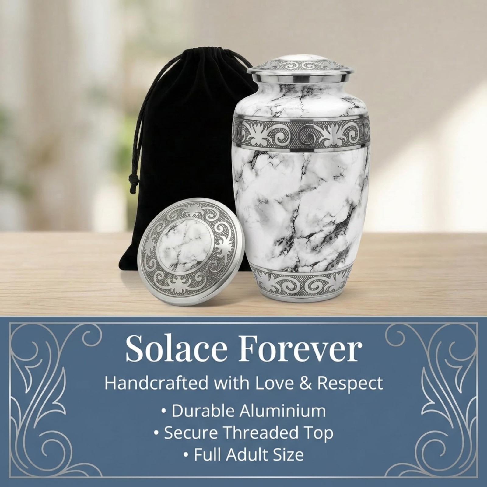 Urn for Ashes Adult Male – Cremation Urn for Human Ashes Adult, Large 200