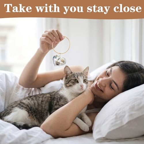 Xinjoduz 3 PCS Cat Hair Keepsake Bottles – Pet Hair Storage Keychain