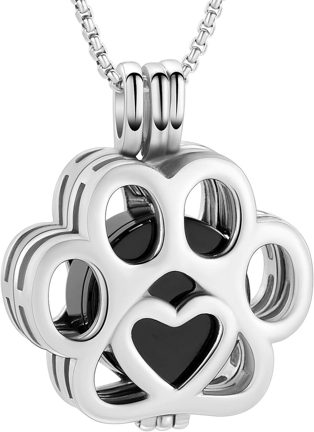 Pet Cremation Jewelry For Ashes For Dog/Cat Paw Stainless Steel Memorial Lock…