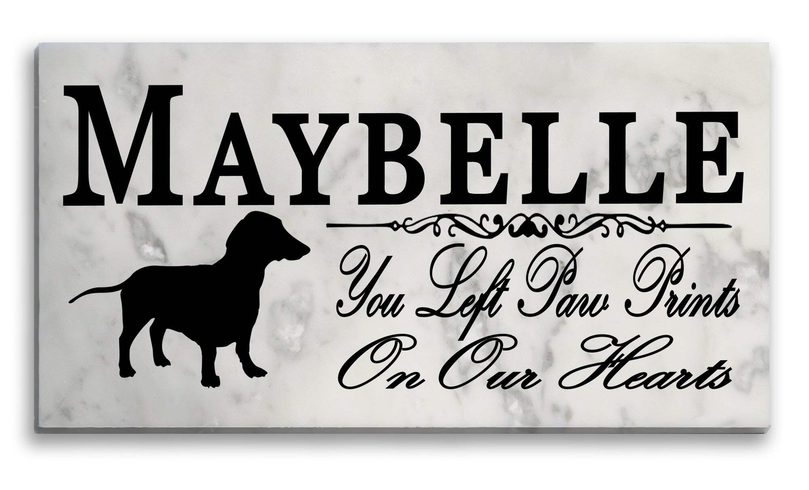 Dachshund Memorial Stone Personalized Dog Garden Rock Grave Marker Outdoor or In