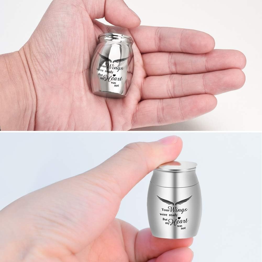Dletay Small Keepsake Urn for Human Ashes – 1.57 Inch Mini Cremation Urn in
