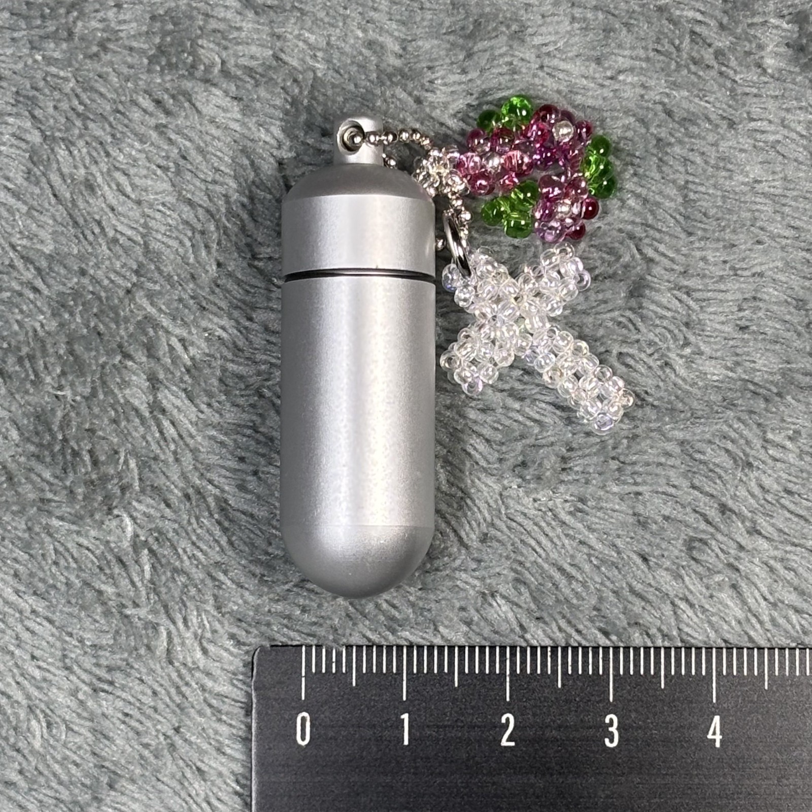 Cremation Ashes Keychain – Cremation Keepsake(white cross and wine red ornament)