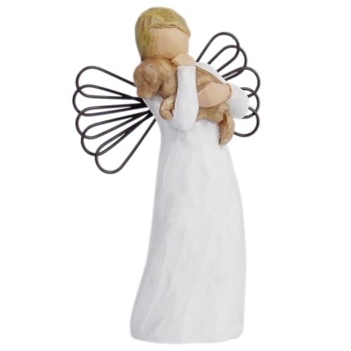 Angel with Dog Friendship Figurine-Dog Memorial Gift for Pet Lovers(Universal)