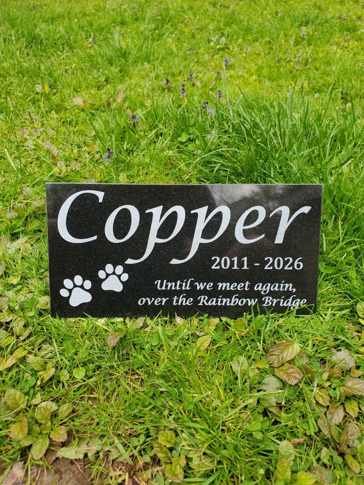 Pet Memorial Grave Stone Marker | Dog Cat Headstone Tombstone Pet Loss Gift t22