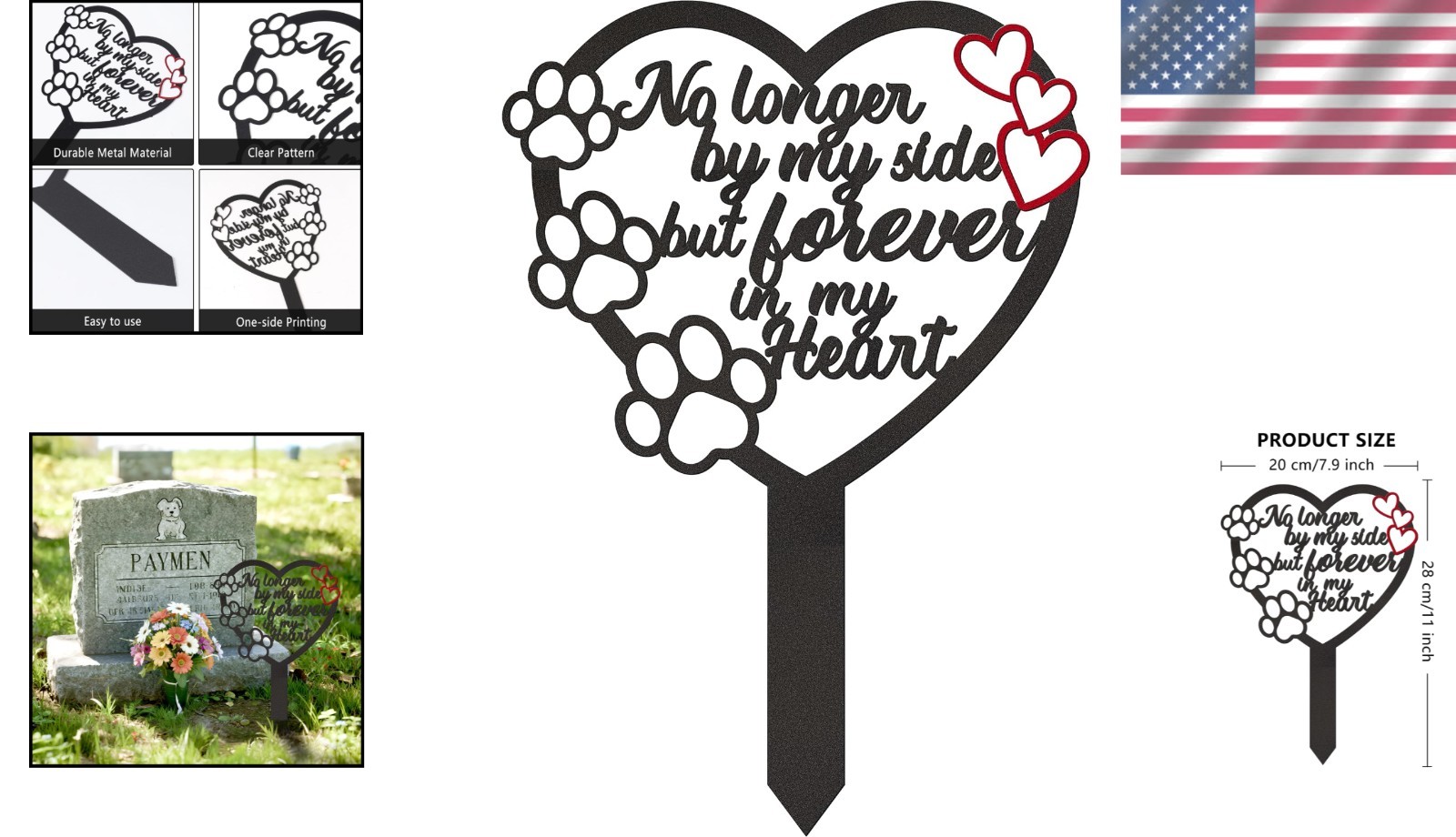 Metal Grave Marker for Pets – Outdoor Yard Decoration