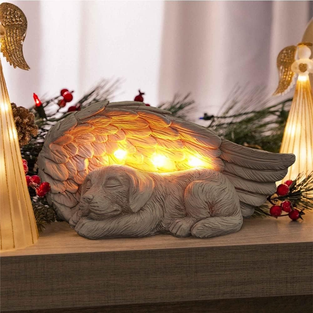 Forever My Guardian Angel Dog Memorial Solar Light – Elegant Garden Décor