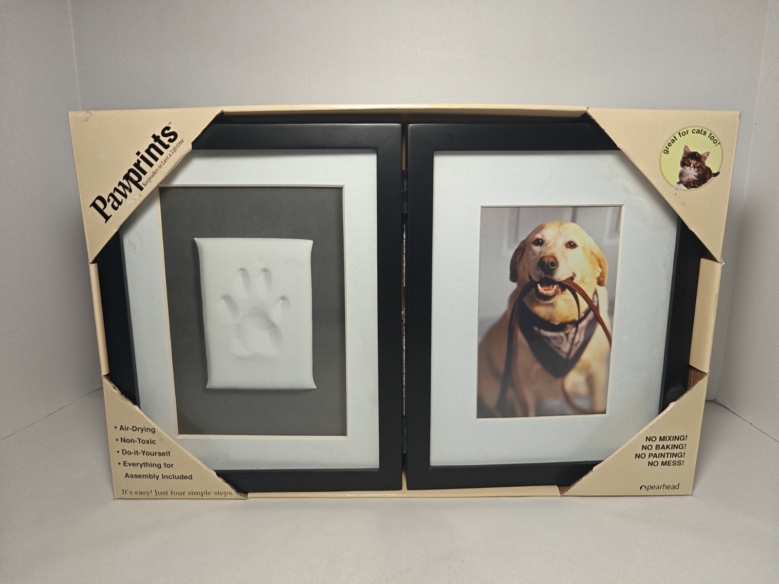 Pearhead Pawprints Pet Photo Frame with Imprint Kit for Cats and Dogs 4×6/5×7 📷