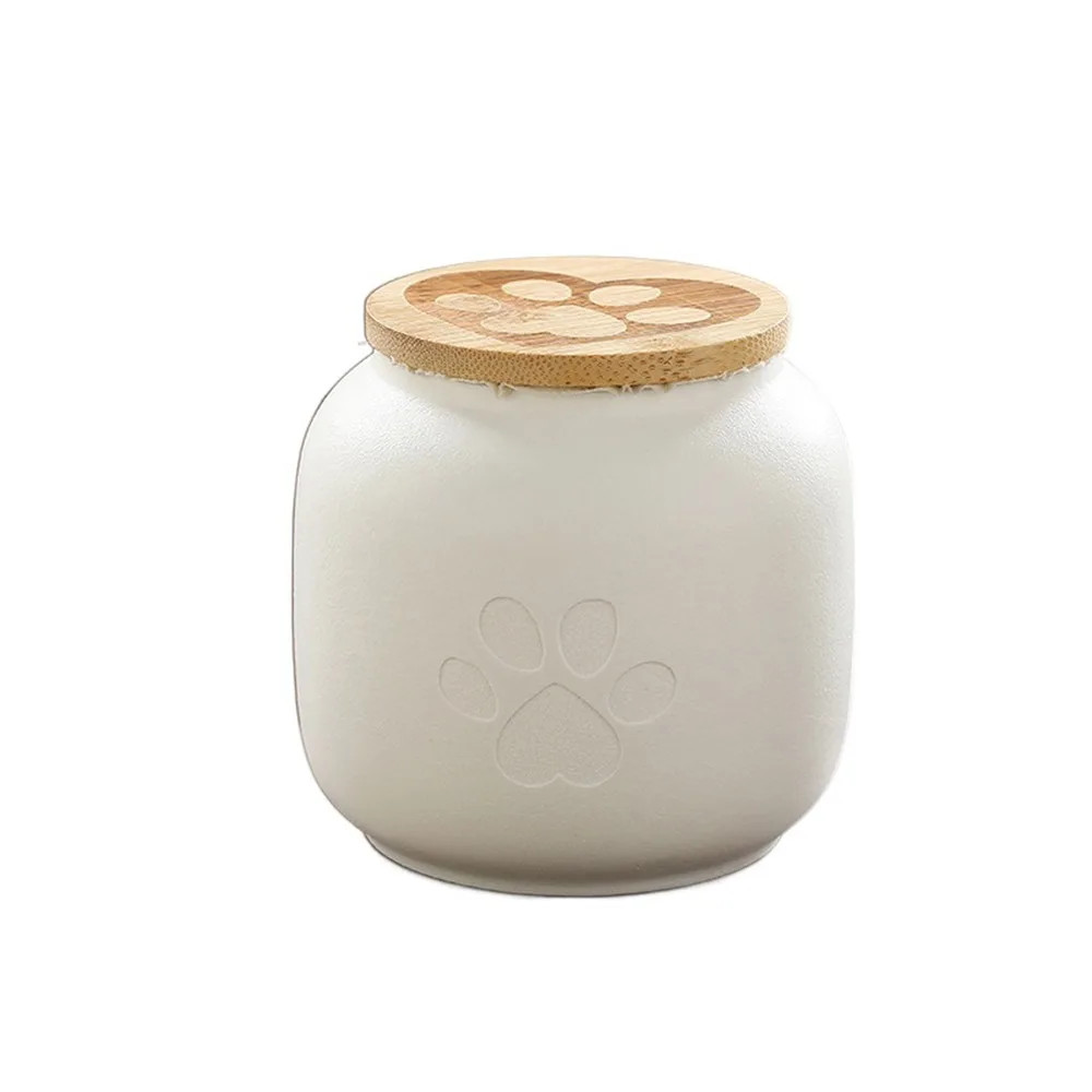 Cute Ceramic Pet Urn Memorial Ashes Box with Lid Moisture Proof