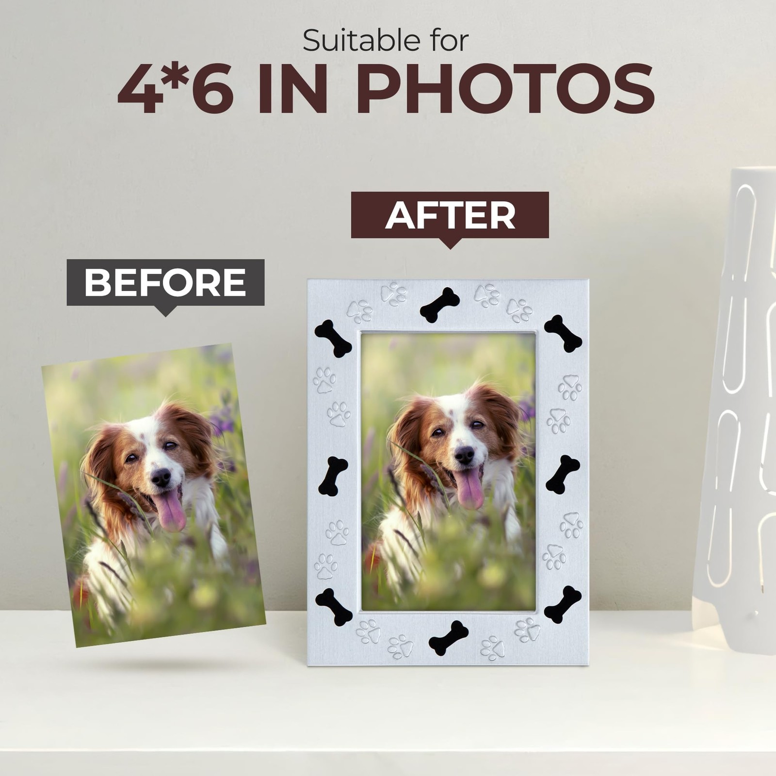 4×6 Dog Picture Frame – Pet Sympathy, Remembrance, Memory, Loss – Cute Memori…