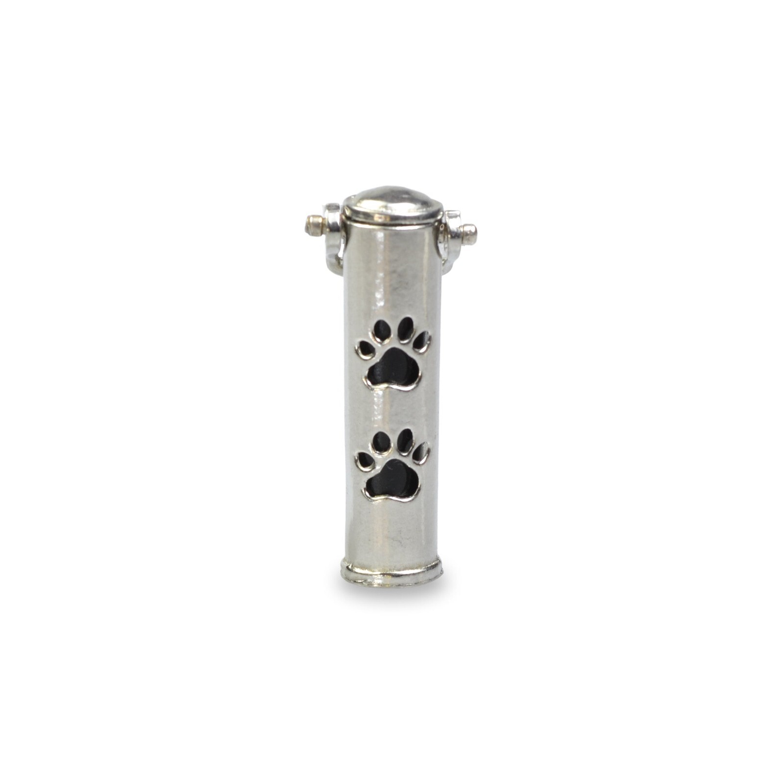 Handcrafted Pewter Key Chain Paw Print Pet Urn for Ashes