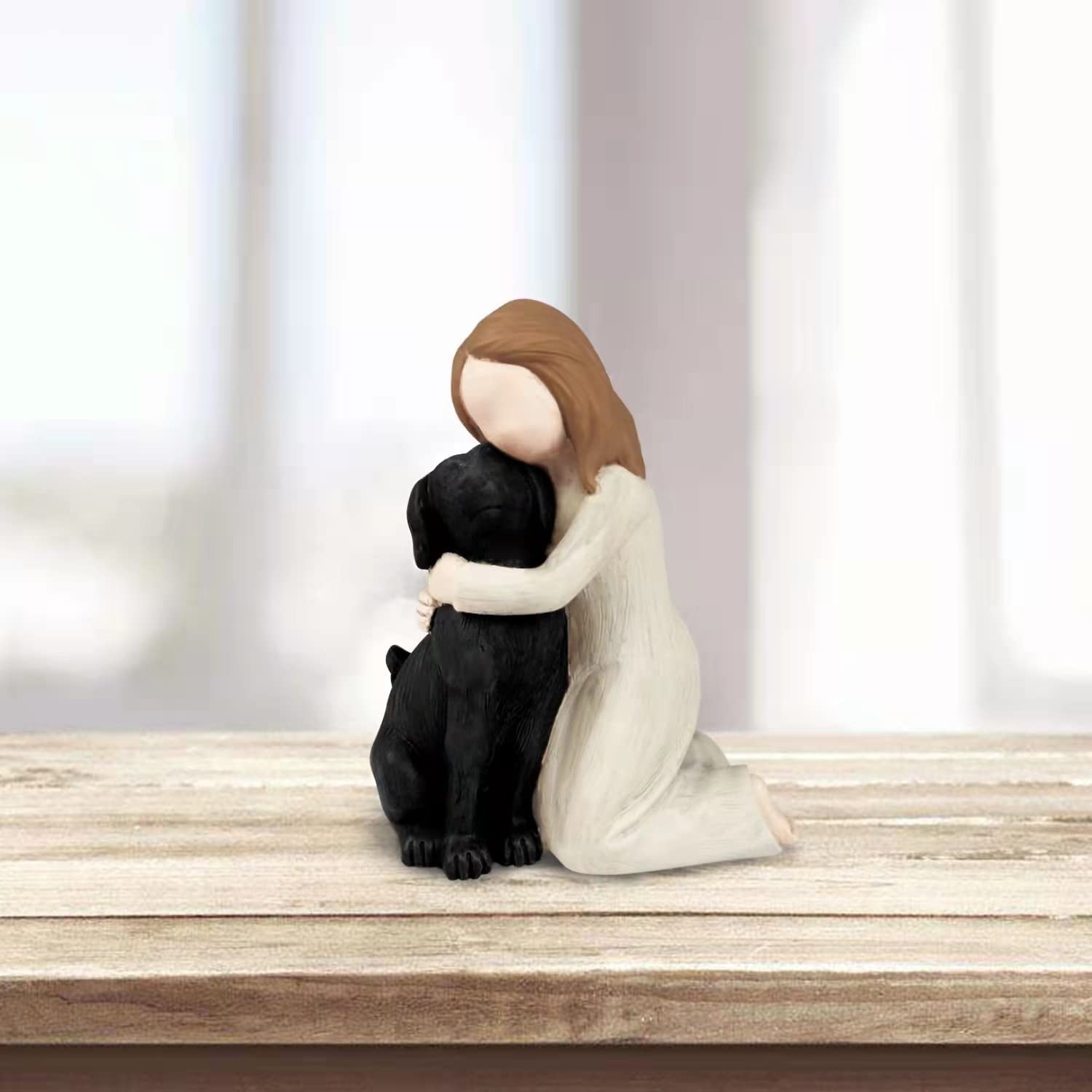 Black Dog Angel Figurines Angel Dog Friendship Memorials for Dog Lovers
