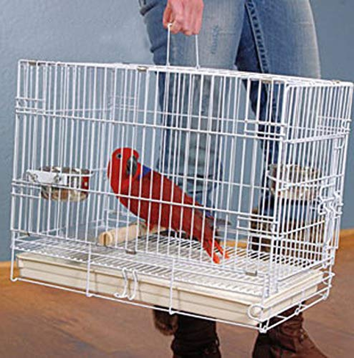 Large Portable Durable Metal Travel or Veterinary Easy Collapsable Parrot Bir…