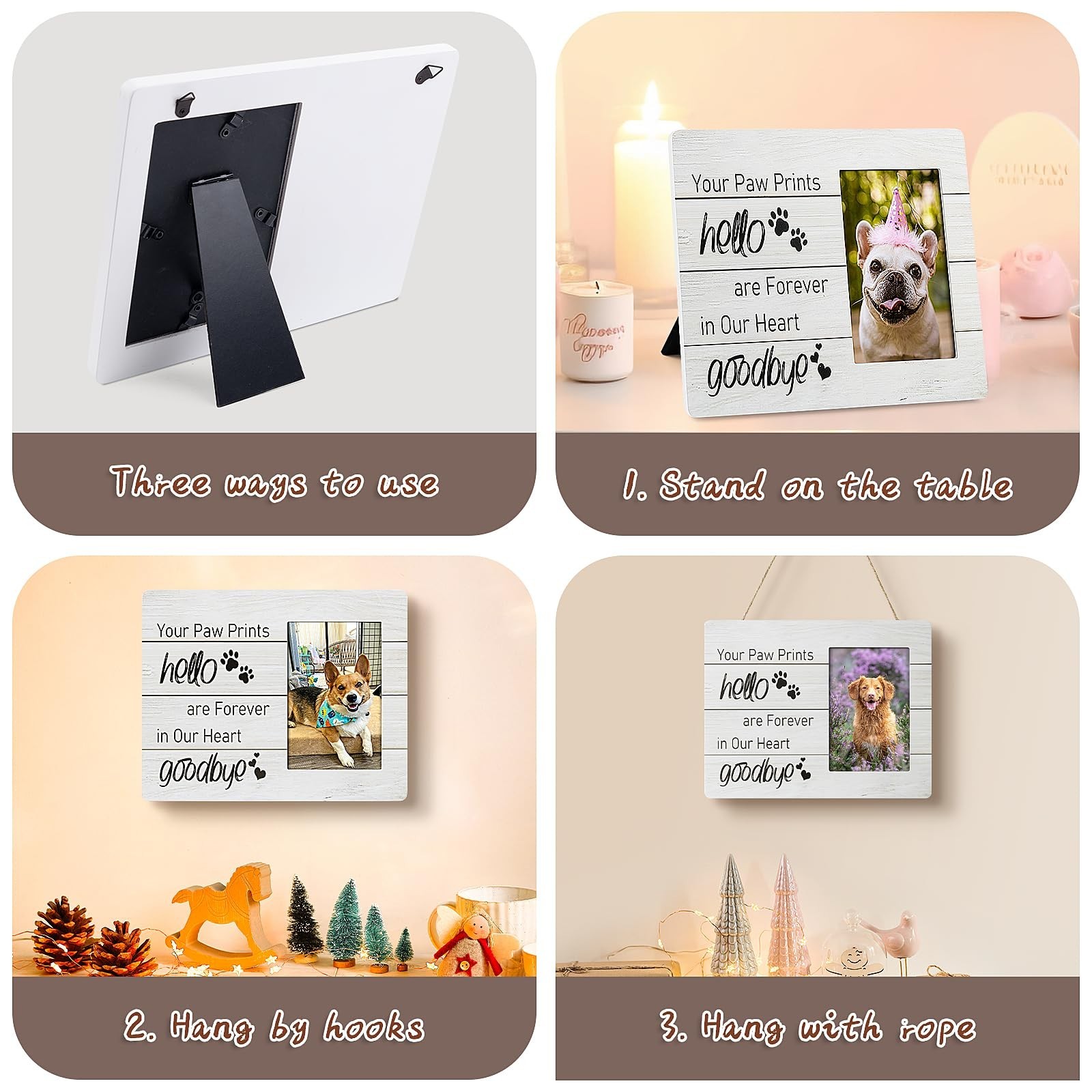 4×6 White Wood Photo Picture Frame Real Glass Wall Tabletop Gallery Art Display