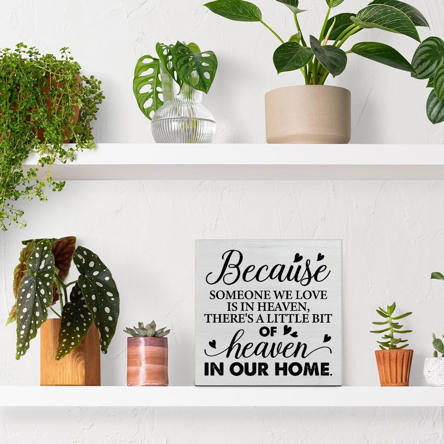 Sympathy Quote Decorative Wooden Box Sign Remembrance Memorial Theme Because …