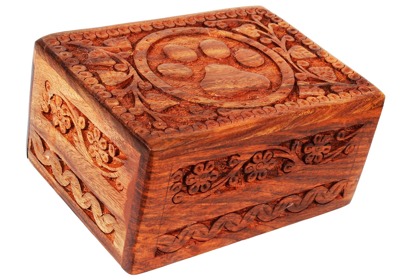 Artisenia Wooden Pet Memorial Cremation Urns For Pet Urn Wood Keepsake Paw Urns