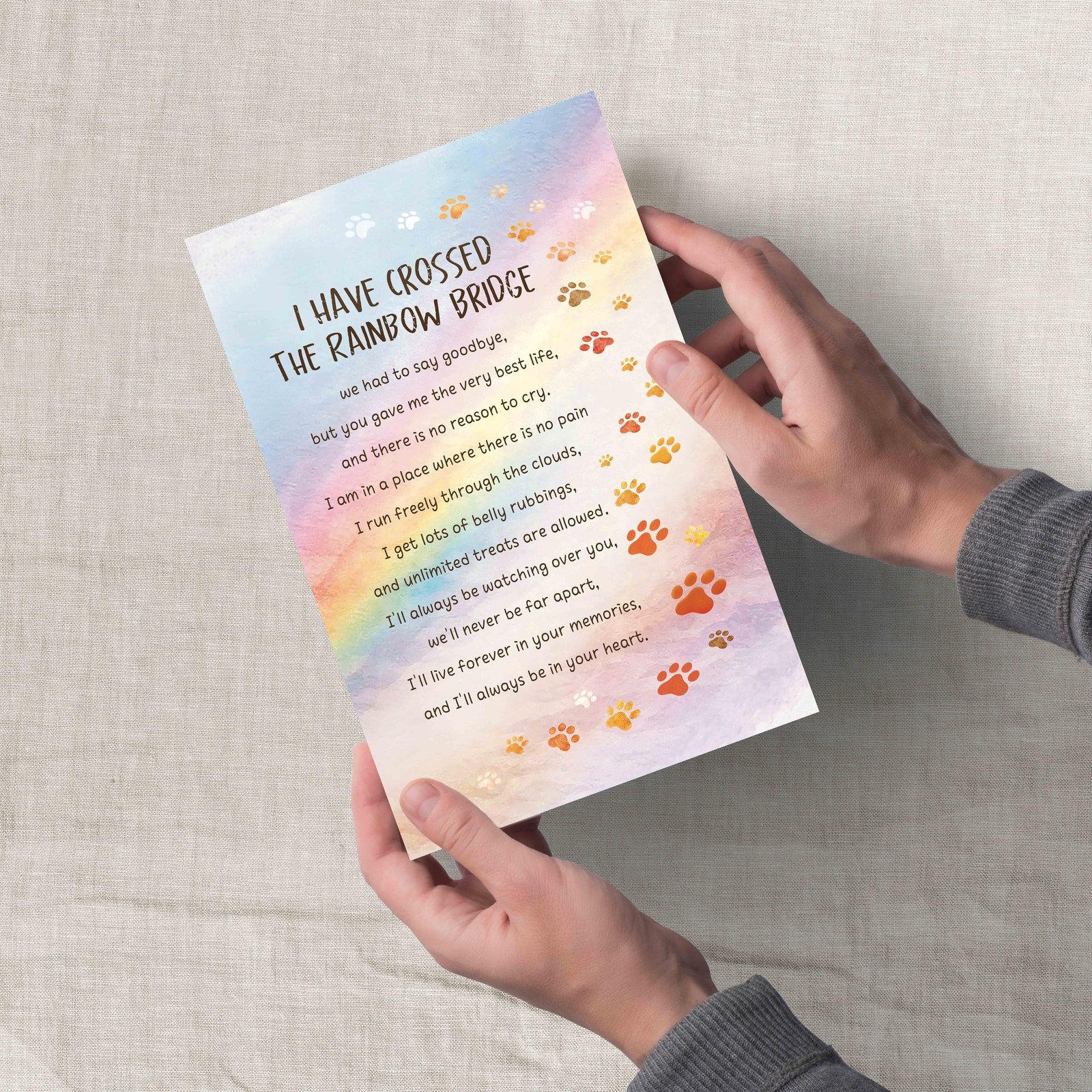 Pet Loss Sympathy Cards Gift for Dog Cat, Bereavement Condolence Card Gift fo…