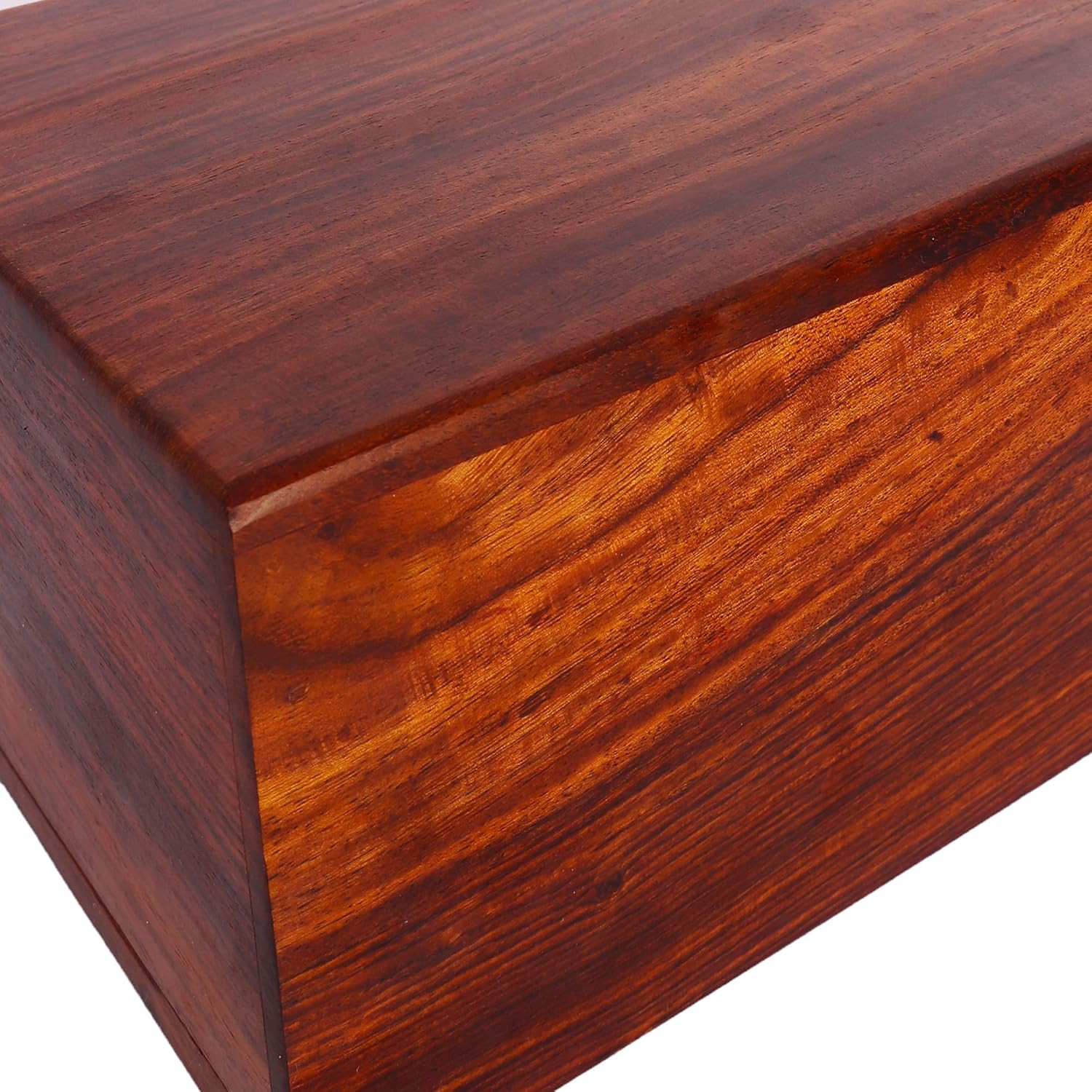 Rosewood Pet Urn for Ashes – Handcrafted Wooden Urn Box for Dogs & Cats – Fits 1