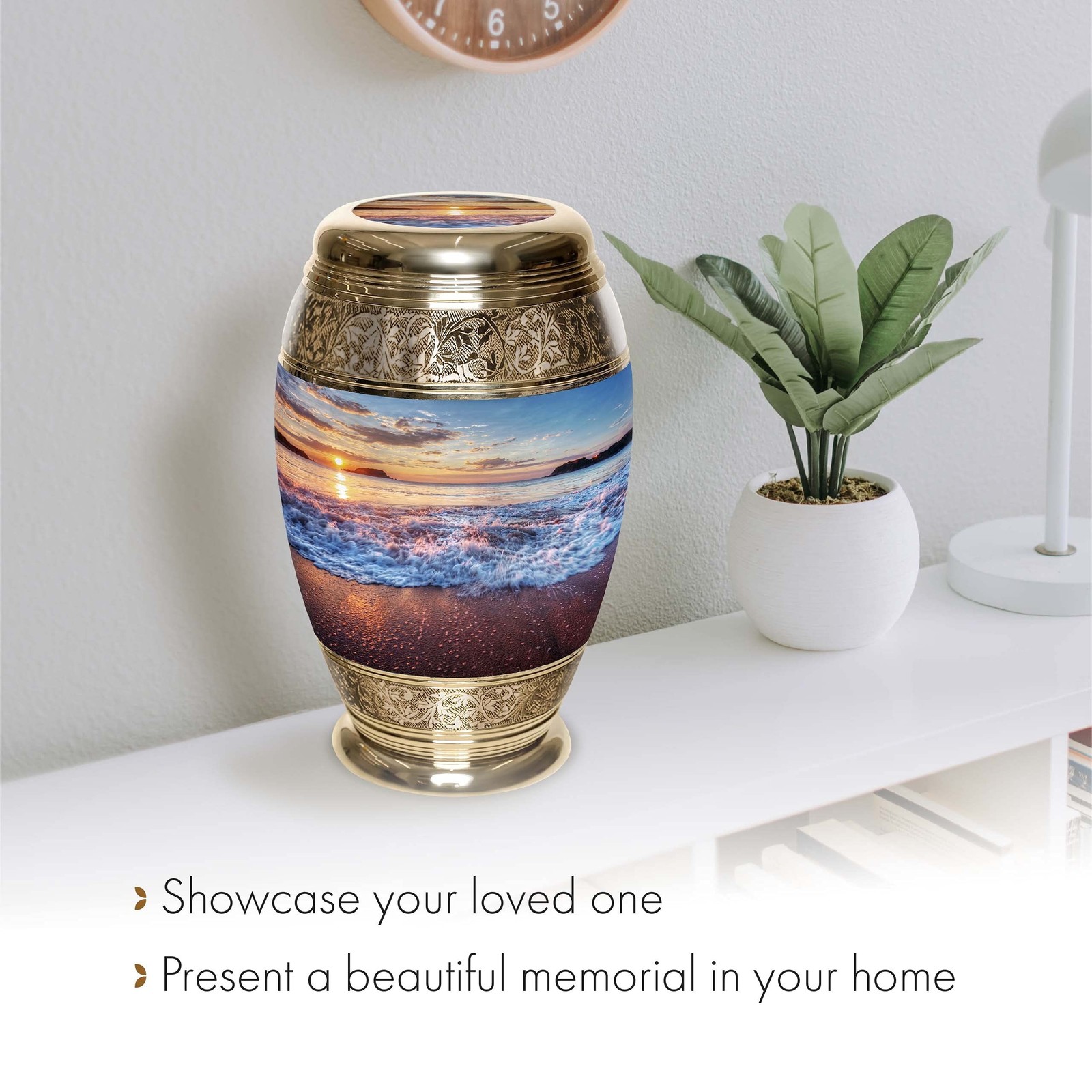 Hawaiian Sunset Cremation Urn for Ashes Adult Male – Personalized Urn for Ash…