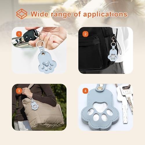Pet Memorial Keychain Dog Paw Keepsake Photo Holder Blue