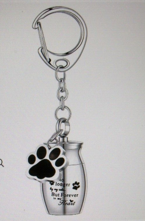 Mini Pet Cremation Urn Keychain/Necklace Pendant Memory Keepsake Dog Cat Tribute