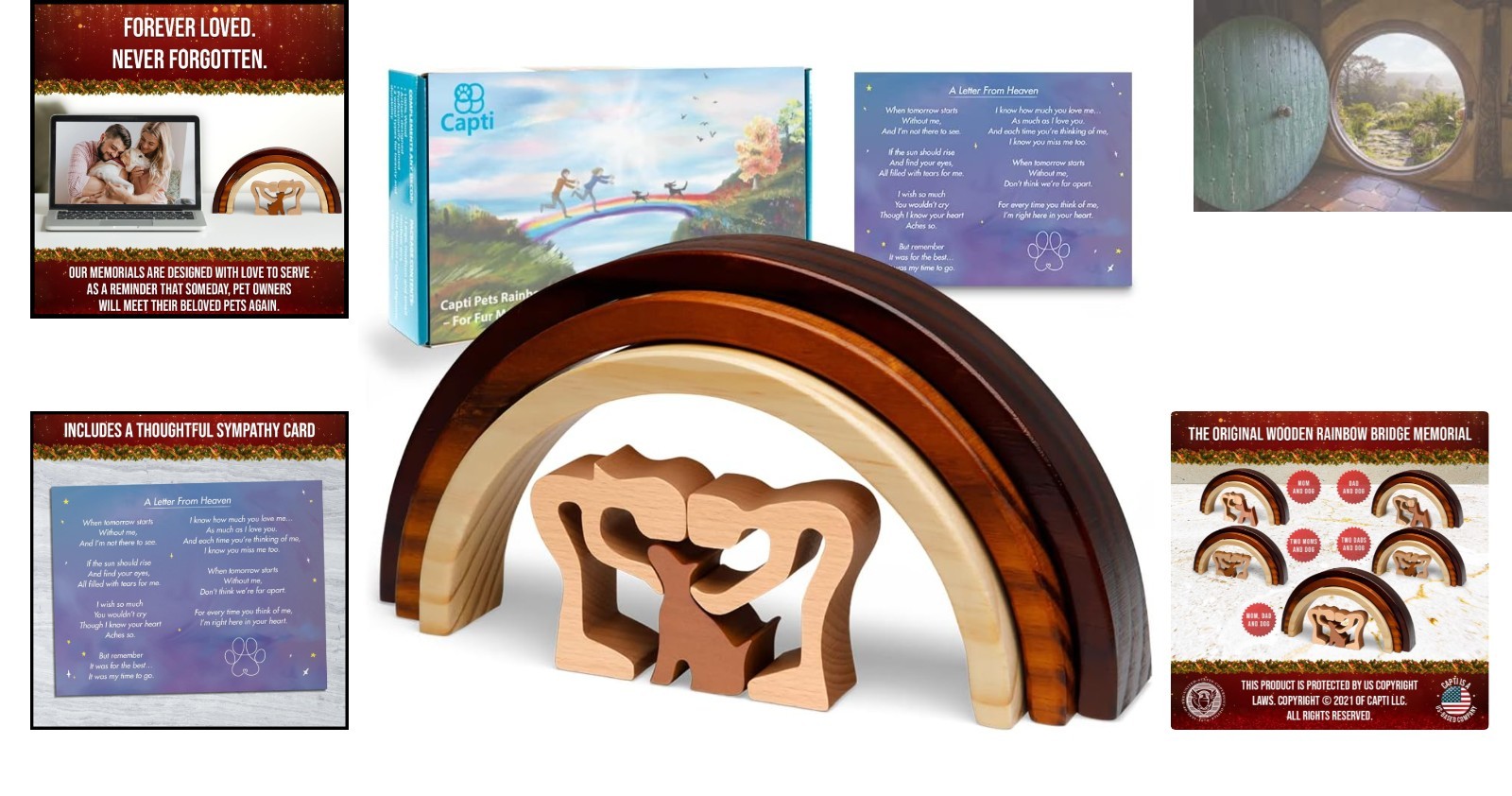 Rainbow Bridge Dog Memorial Gift – Unique, Handcrafted Pet Sympathetic Keepsake