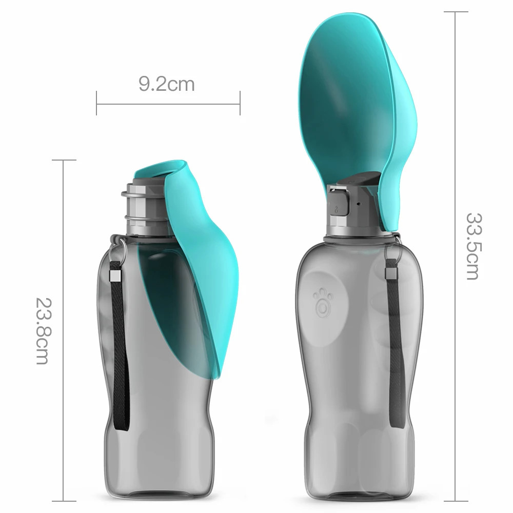 800Ml Portable Dog Water Bottle for Big Dogs Pet Outdoor Travel Hiking Walking F