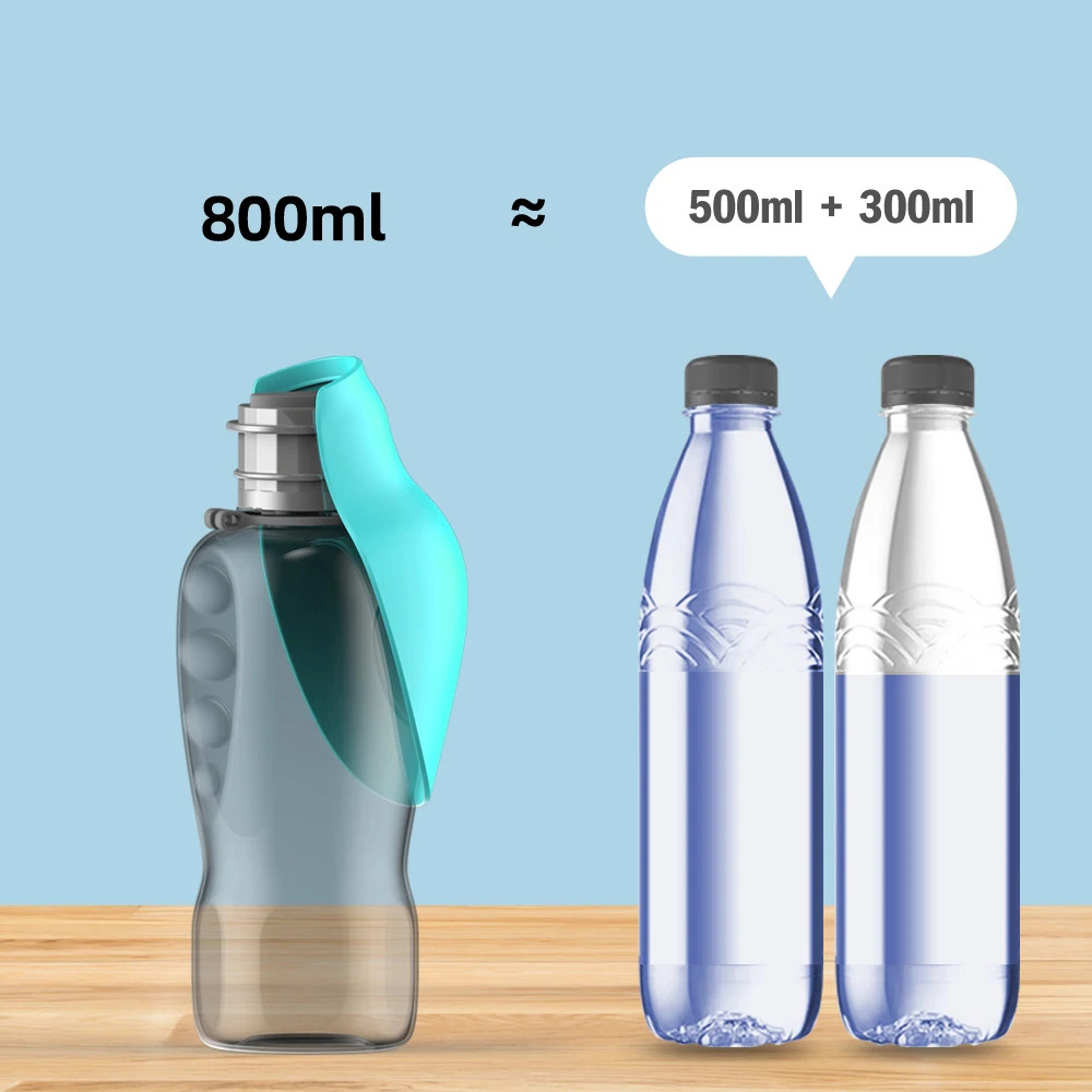 800Ml Portable Dog Water Bottle for Big Dogs Pet Outdoor Travel Hiking Walking F