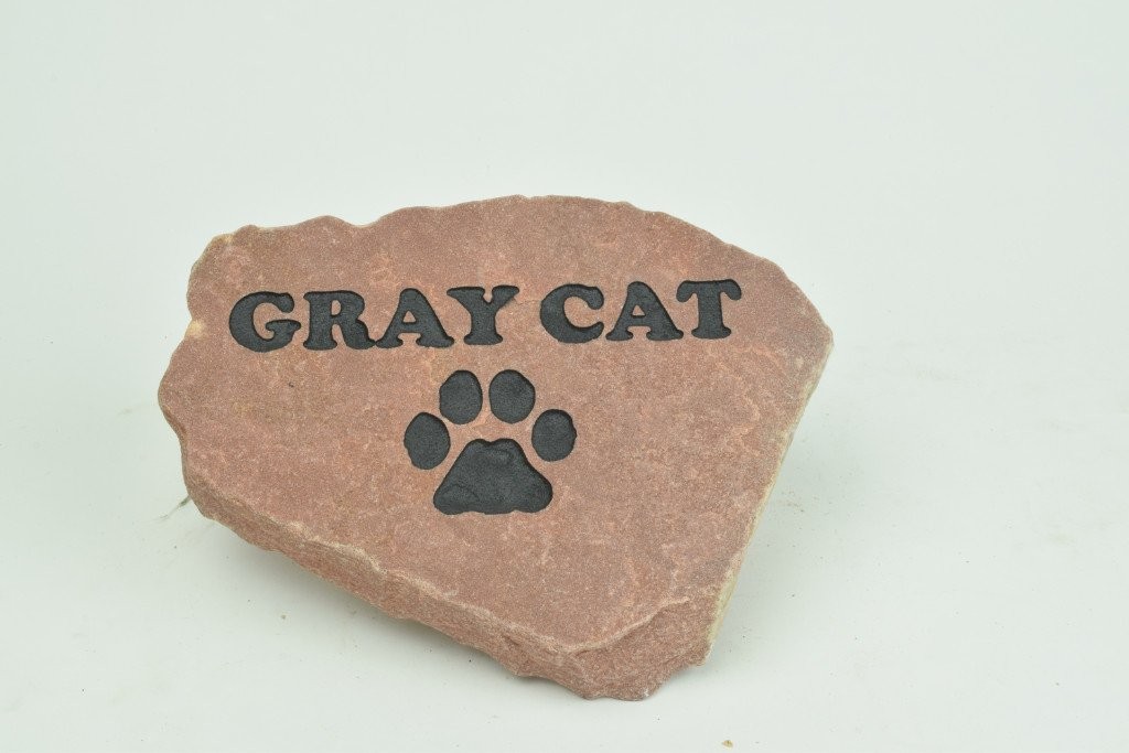 Graphicrocks Personalized Red Pet Memorial Stone Headstone Grave Marker Dog Or