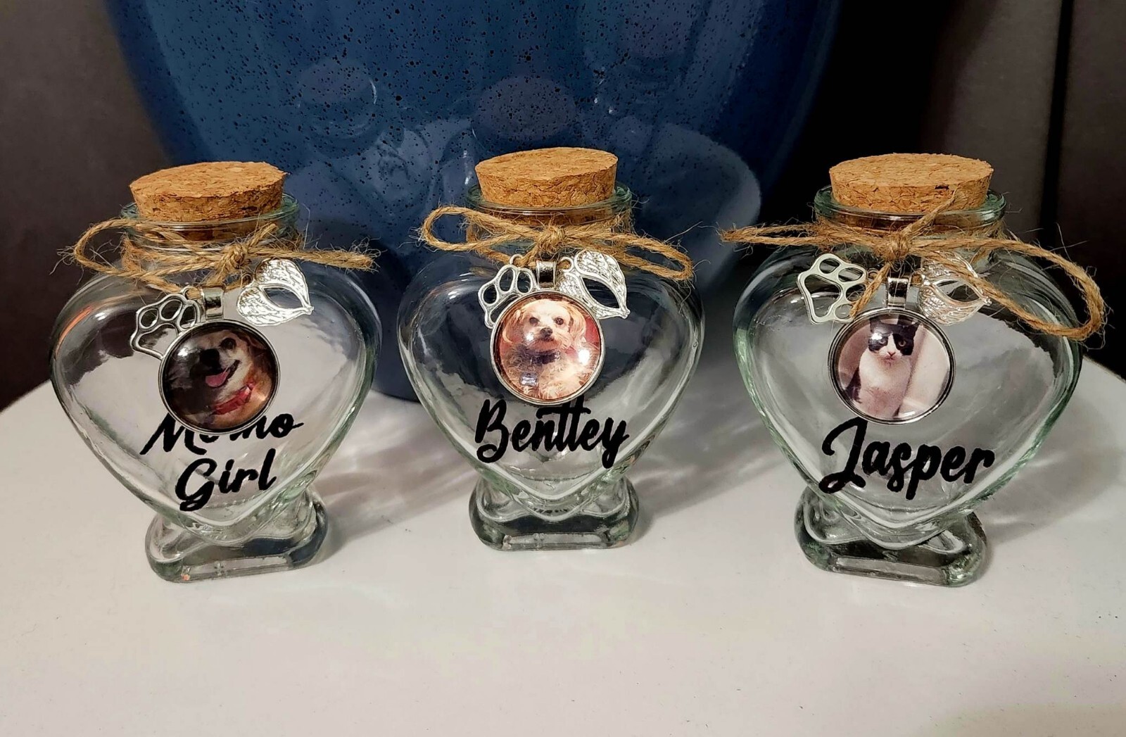 Pet Memorial Keepsake Jar for Hair – Pet Fur Memorial Vial for hair