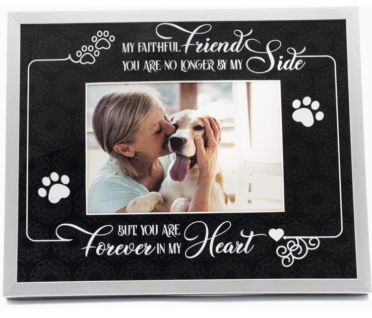Dog Memorial Gift for Loss of Dog, 8×10 Frame, Holds 4×6 Photo