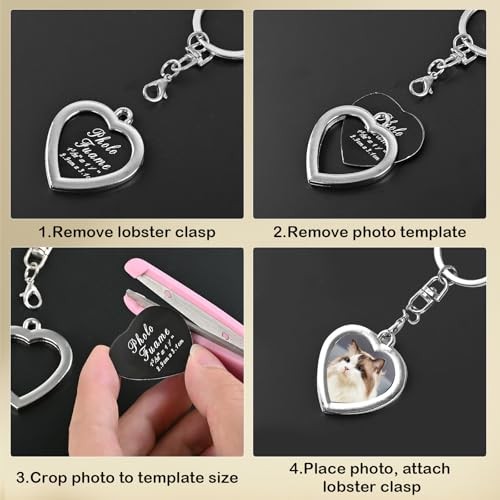 Cat Hair Storage & Photo Frame Keychain – 1 Set – Ragdoll Cat Fur Keychain