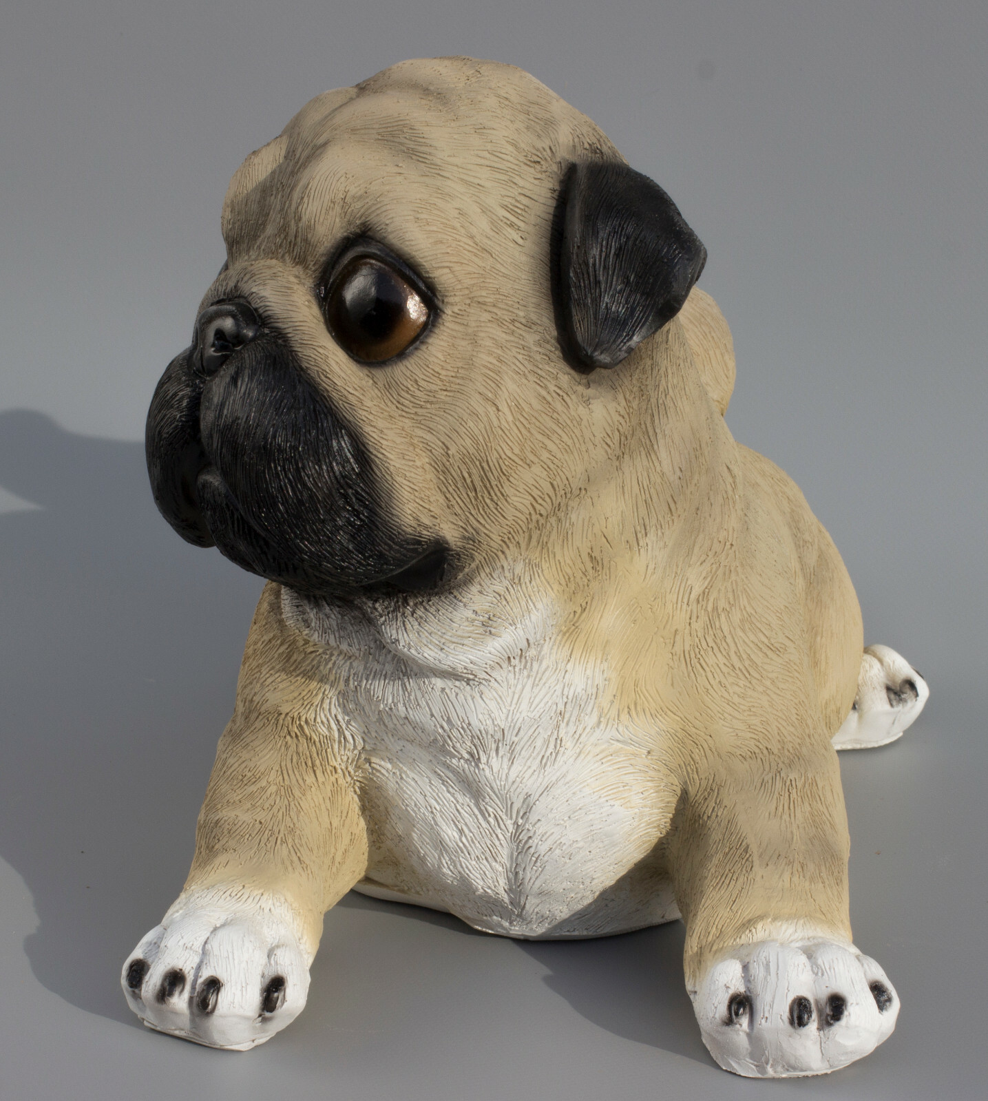 Pet Cremation Urn Pug Dog Ashes Memorial Statue Grave Ornaments Animal Realistic